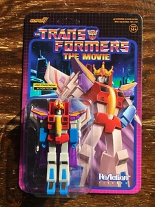 SUPER 7 TRANSFORMERS THE MOVIE KING STARSCREAM UNPUNCHED ReACTION FIGURES RETRO - Picture 1 of 4