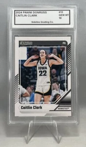 Gema graduada Caitlin Clark como nueva 10 2024 Panini Donruss #13 Iowa Star - Imagen 1 de 3