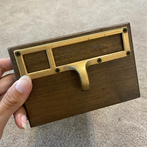 Vintage Wood Library Card Catalog Drawer Mahogany Front Maple Body Parts Repair Cover