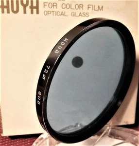 Hoya  72mm  80B  Filter . Optical Glass JAPAN. Metal Ring. New Old stock         - Picture 1 of 2