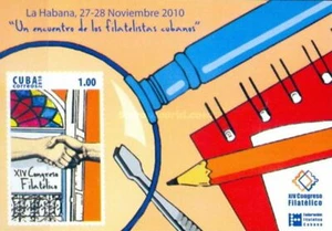 sCUBA Sc# 5181 NATIONAL PHILATELIC CONGRESS stamps expo SOUVENIR SHEET 2010 MNH - Picture 1 of 1