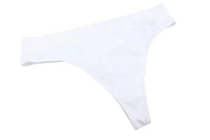 Gymshark Damen Höschen L Weiß Stretch Tanga Unterwäsche Alle Jahreszeiten - Picture 1 of 8