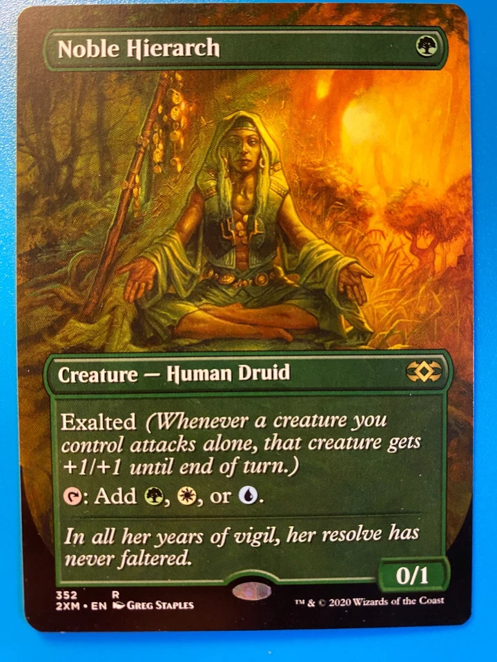 MTG 1x BORDERLESS Noble Hierarch # 352 Double Masters Magic the Gathering x1 NM - Image 1 of 1