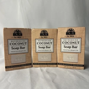 3er-Pack Okay für Männer - Erfrischende Kokosnuss Naturseife je 9 Unzen - Bild 1 von 3