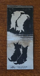 Funda Matchbook Vintage Blanco y Negro Silueta de Dos Perros - Imagen 1 de 3