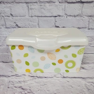 Huggies Empty Wipes Container Fall Leaves Dots - Picture 1 of 7