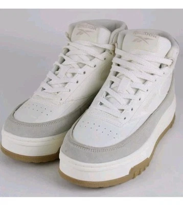 Zapatos cómodos para mujer Reebok Club C Geo Mid blancos/grises 30235WCCT Foto 1 de 4