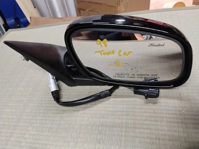 1998-02 Lincoln Town Car Front Right Passenger Side View Mirror w/ Heated Black  - Image 1 of 4
