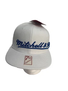 Mitchell & Ness Embroidred Patch White Baseball Cap Hat Size 8 - Picture 1 of 5