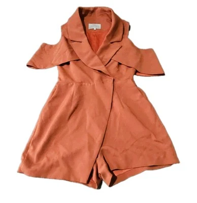 Lujoso mameluco Alice para mujer talla 6 manga abierta inmersión profunda naranja a medida de una sola pieza Foto 1 de 4