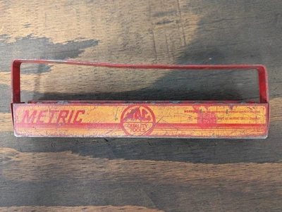 Bandejas caddy soquete métrico metal vermelho vintage Mac Tools EUA - Imagem 1 de 4
