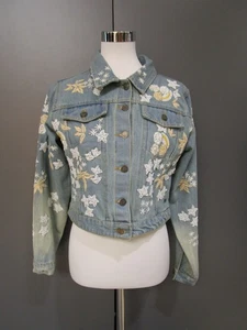 Koala Bay Jeansjacke Kurz Hell Stickerei Knöpfe Brusttaschen  Gr M L13-77 - Bild 1 von 4