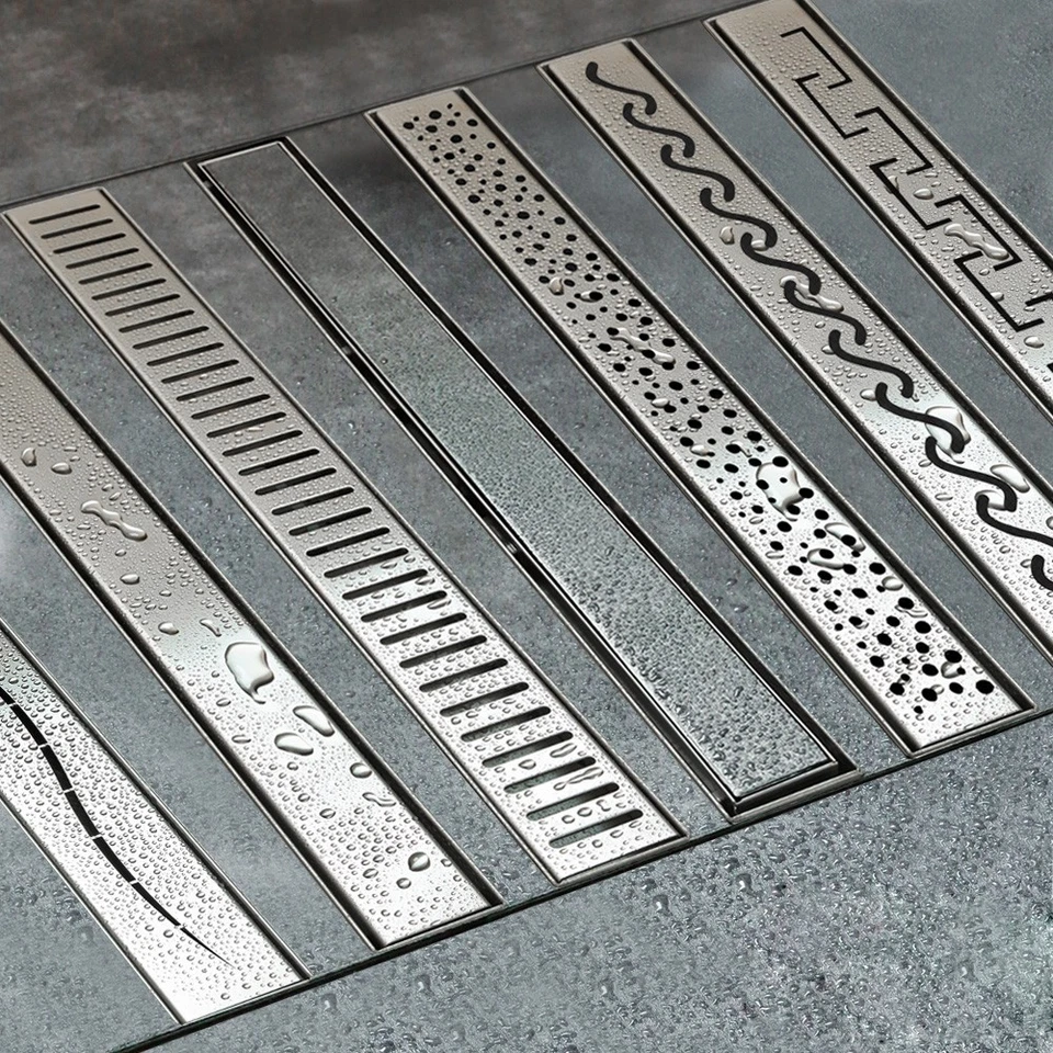 Scarico Canalina Doccia Pavimento Sifone 50 - 120cm 7 Modelli Acciaio Inox V2Aox - Immagine 1 di 1