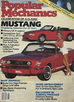 Popular Mechanics Magazine August 1989 Celebrating The Ford Mustang - Image 1 of 4