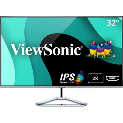ViewSonic VX3276-2K-MHD 32 Inch Widescreen IPS 1440p Monitor with Ultra-Thin Bez - Image 1 of 4