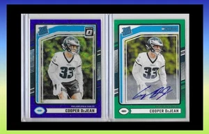 (2) 2024 Donruss/Optic COOPER DEJEAN ROOKIE AUTO SCOPE PRIZM Philadelphia Eagles - Picture 1 of 3