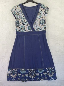 SAVOIR Womens Sleeveless A-Line Dress 100% Cotton Floral Size 12 V-neck - Picture 1 of 16