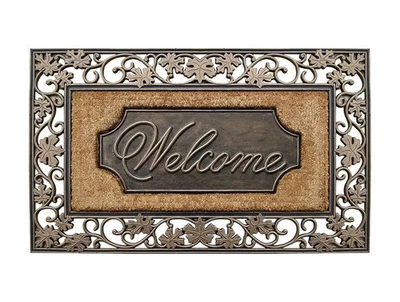 Alfombrilla de puerta de fibra natural y goma A1HC, 38x23, felpudos gruesos duraderos para interiores... Foto 1 de 4