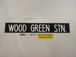 Wood Green Station - London Bus Destination Blind 14a 1994 36" Geschenk - Bild 1 von 13