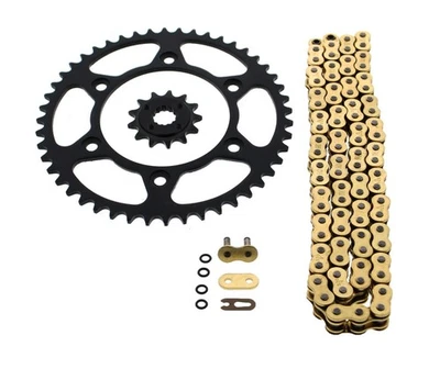 1993-2013 Honda XR650L 650 L Gold O Ring Chain and Sprocket Black 13/48 114L - Image 1 of 4