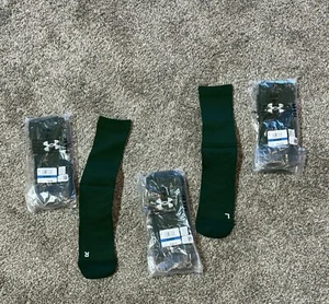 Under Armour 4 Packs Socks XL Youth Calf Tall Youth Large UA Boys NEW - Picture 1 of 7