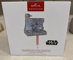 Hallmark 2024 Star Wars Luke Skywalker’s X-Wing Starfighter Stocking Hanger - Picture 1 of 3