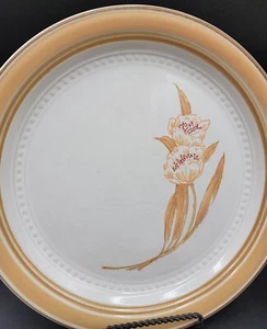 Set of 4 Johann Haviland Summer Song 10" Dinner Plates Gold Flowers Earthenware - Picture 1 of 7