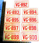 1975 Colorado motorcycle license 9 plate run biker collectible old Co MC tag-NIP