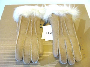 UGG TOSCANA WOMEN GLOVES CHESTNUT SUEDE US SIZE M - Picture 1 of 3