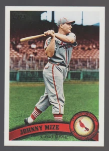 2011 Topps Baseball Legend Variation SP #425 Johnny Mize Cardinals HOF SSP - Picture 1 of 2