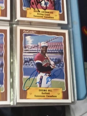 1990 ProCards ORSINO Hill SIGNED IP 499 Vancouver Canadians  Whitesox - Image 1 of 2