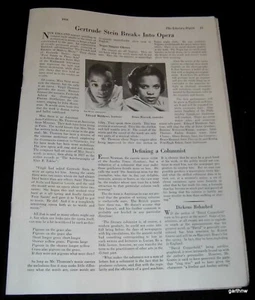 GERTRUDE STEIN 1934 BREAKS INTO OPERA FOUR SAINTS FEATURE * NEW AVERY HALL - Picture 1 of 1