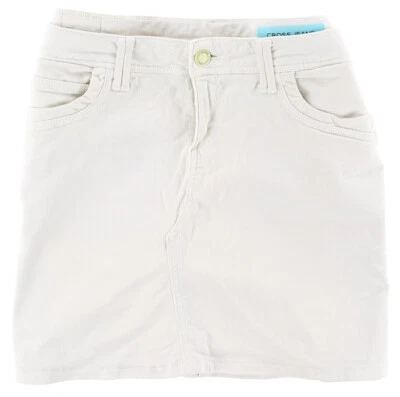 Cross Jeans Rock Skirt Damen Gr.W31 Jeansshorts Line Skirt  Weiß 136308 - Bild 1 von 4
