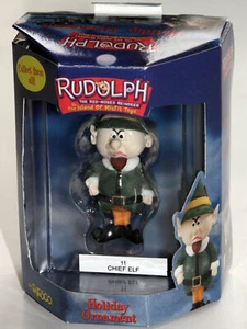 * ELFO JEFE * Adorno Rudolph Island of Misfit Toys Enesco Como Nuevo en Caja Jefe - Imagen 1 de 1