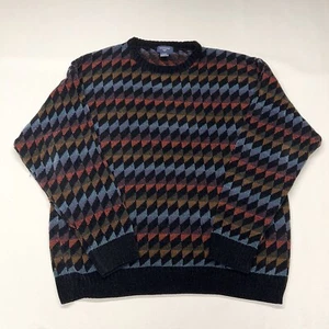 Maglione Dockers uomo XL girocollo pullover disegno geometrico manica lunga maglia brutta - Foto 1 di 24