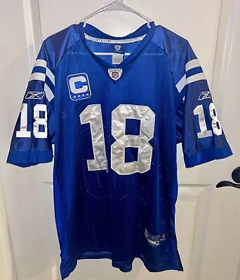 Reebok  Vtg NFL Colts #18 Payton Manning Stitched Football Jersey  Size 52 MINT - Изображение 1 из 3