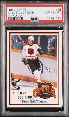 1989 Kraft Diner Dinner #58 Steve Duchesne LA Kings Campbell Conference PSA - Image 1 of 2