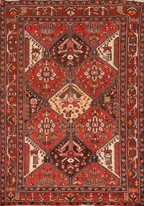 Vintage Geometric Nomadic Wool Handmade Area Rug Traditional Tribal Carpet 5x8 - Picture 1 of 19