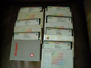 #4 Lot of 7 Apple 5.25" Software Disks 1980 thru 1984