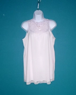 Camisón corto de nailon y encaje Montgomery Ward de colección años 60 rosa talla M Foto 1 de 4