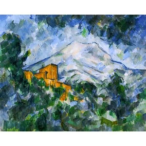 Cezanne, Mont Sainte-Victoire and Chateau Noir, Lustre Canvas Print, 24" x 30" - Picture 1 of 10