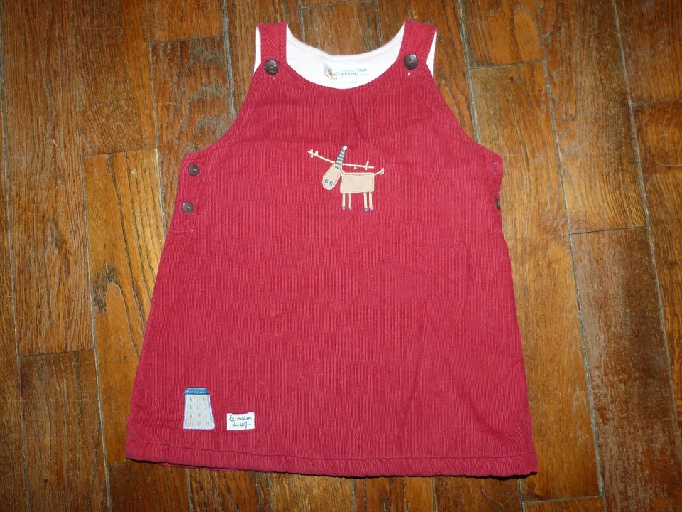 Robe rouge sans manches molletonnée - Kiabi baby - 3 ans - Excellent état - Photo 1/1