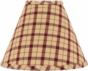 Home Collection by Raghu Salem Check Barn Red and Nutmeg Lampshade, 10" - Picture 1 of 1