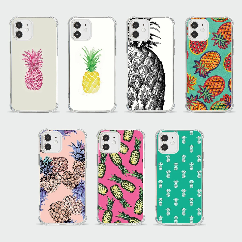 CASE FOR IPHONE 15 14 13 12 11 SE 8 PRO SHOCKPROOF PHONE COVER PINEAPPLE FRUIT - Image 1 of 1