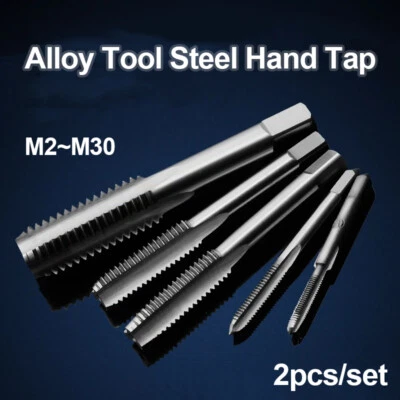Hand Tap Set M2~M30 Taper And Plat Taps 2pcs/Set Screw Tapping Drill Bits Tool - Image 1 of 4