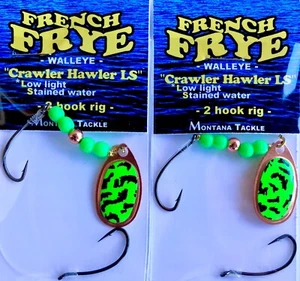 Walleye Spinner Rigs (2): uv “GREEN TIGER” - Picture 1 of 4