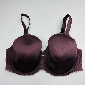 Chantelle Bra 36DDD Underwire Brown Lightly Lined Cups Adjustable 35850 - Picture 1 of 7
