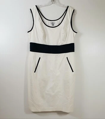 Женское белое черное платье-футляр без рукавов Worthington размер 16 - Изображение 1 из 4