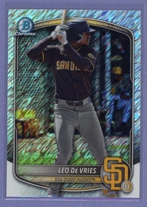 2025 Bowman Chrome - Leo De Vries Shimmer Refractor #BCP-204 - Picture 1 of 2