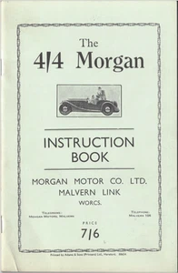 MORGAN  4/4 – Instruction book ENGLISH LANGUAGE - Foto 1 di 1